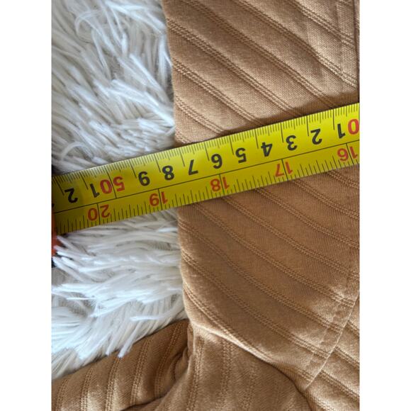 Ookie and Lala Ottoman Knit Asymmetrical Moto Jacket Large Light Tan - Picture 4 of 7